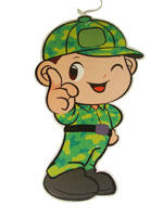 Kid soldier poster/cutout