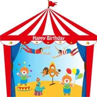 Tent birthday banner
