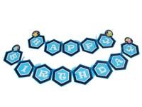 Dark blue Fairy Happy Birthday Banner/Bunting