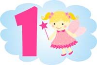 No 1 Birthday pink fairy poster