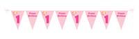 No 1 Fairy Birthday triangular bunting