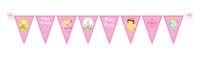 Pink fairy triangular bunting