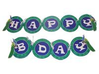 Peacock Theme Birthday Banner 