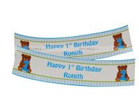 Teddy Theme Birthday Water bottle wrappers