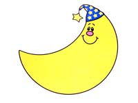 Moon with a hat poster