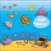 Underwater birthday banner