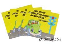 Vehicles birthday theme Thank you cards