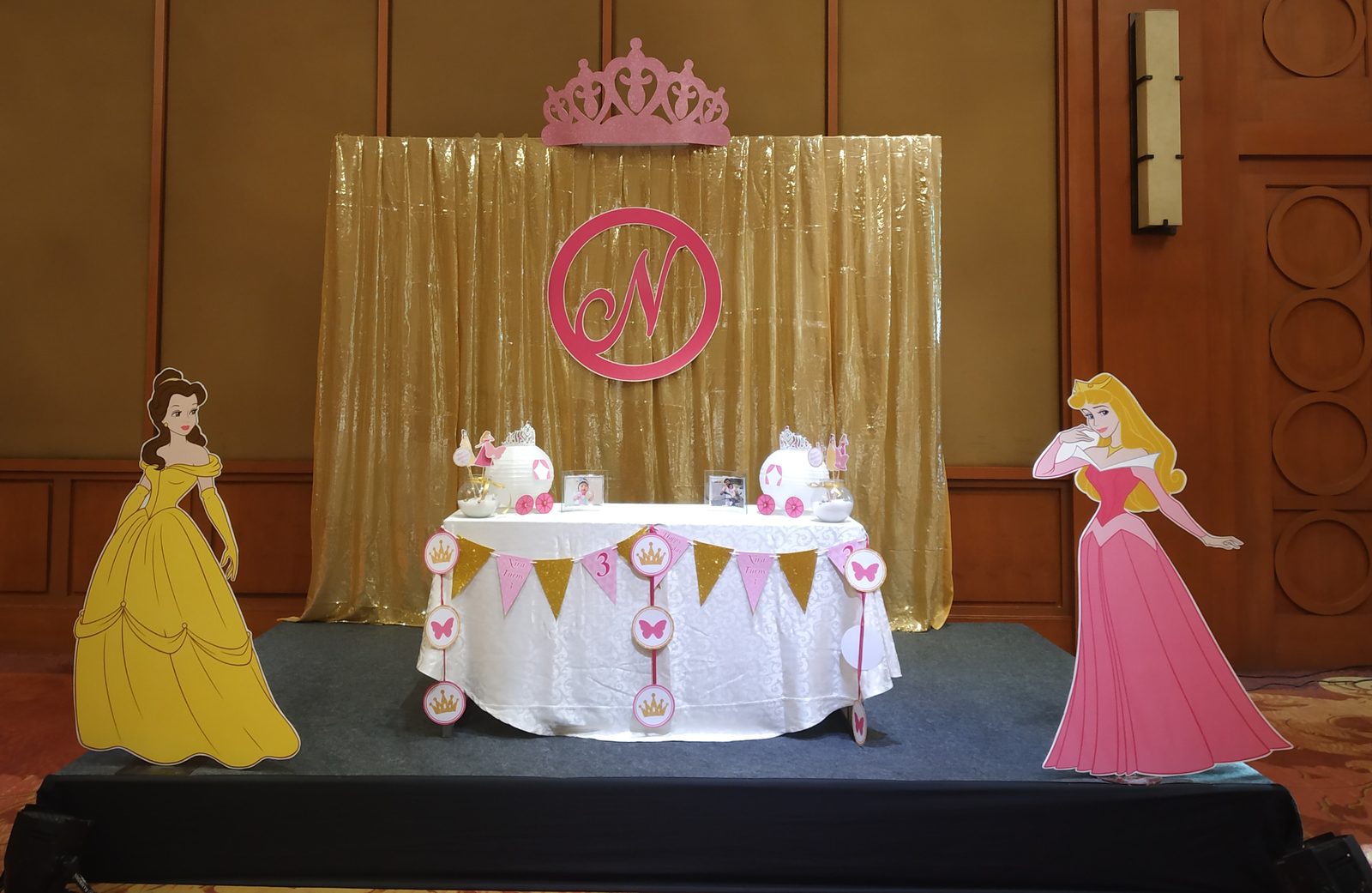 Princess Birthday - Taj Gold Backdrop - November 2019