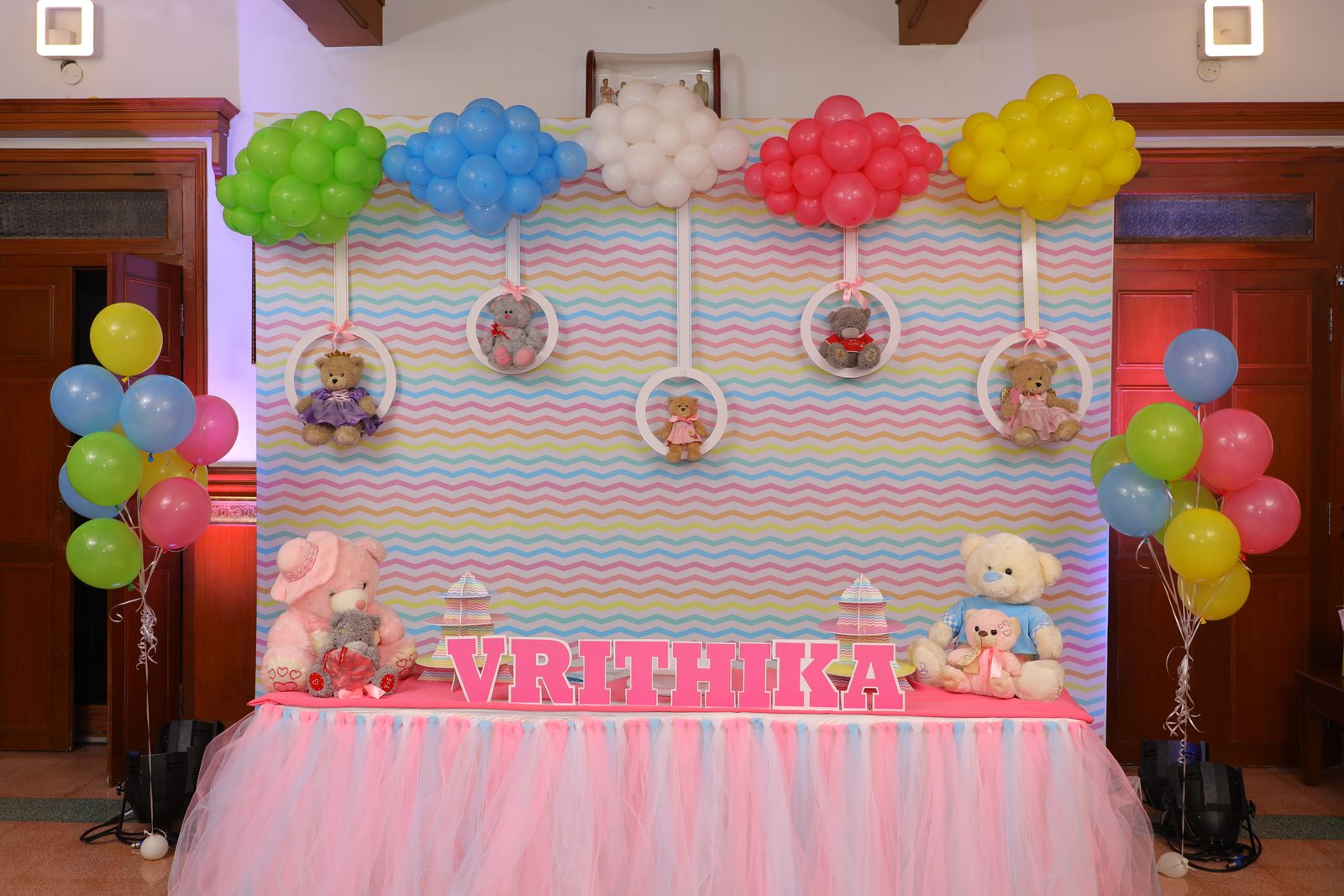 Teddy Theme Birthday - Vaishnavi - August 2019