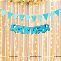 1st Birthday Banner Kit Blue 