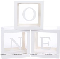 1st Birthday Banner Balloon Letter Box Kit (Pack of 44 pcs)