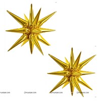 4d Star foil balloon gold