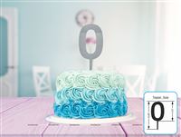 Zero Cake Topper ( Silver)