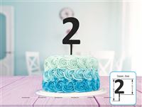 Two Cake Topper (Black)