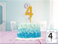 Four Cake Topper (Gold)