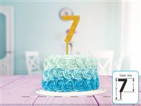 Seven Cake Topper ( Gold)