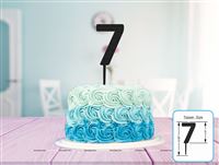 Seven Cake Topper (Black)