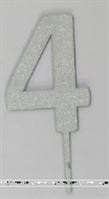 Four Cake Topper (Silver)