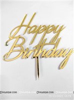 Birthday Cake Topper Gold 