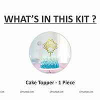 Geometrical Happy Birthday Topper (Gold)