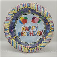 Blue Happy Birthday Plates