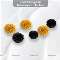 Black & Gold Pom Pom Tassles Birthday Kit