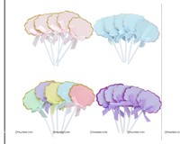 Blank Paper Cake Toppers- Pack of 5