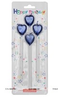 Blue Heart Candles