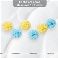 Blue & Yellow Pom Pom Tassles Birthday Kit