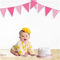 Pink  Triangle bunting(10 ft )