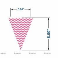 Pink  Triangle bunting(10 ft )