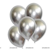 Silver Chrome Balloons (Pack of 10)