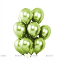 Light Green Chrome Balloons (Pack of 10)