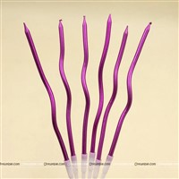 Dark Rose Curly Candles 