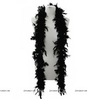 Feather Boa Garland Black