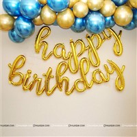 Cursive Foil Birthday Balloon Pack ( Pack of 42 pcs)