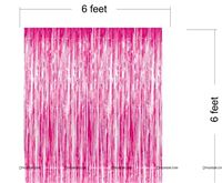 Pink Foil Curtains 6ft x 6ft