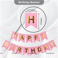 Foil Star Curtain & Banner Kit Pink (Pack of 31 pcs)