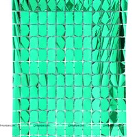 Green Square Foil curtain