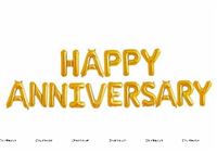 Happy Anniversary Balloons (Gold)