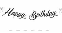Black Happy Birthday Banner