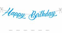 Blue Happy Birthday Banner