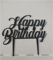 Happy Birthday Topper (Black)