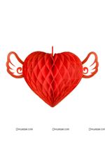 Heart Honey comb balls with with wiongs 