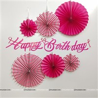 Pink Birthday Decoration Kit (Pack of 27 pcs )