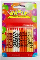 Jungle Theme Printed Candles (Pack of 12)