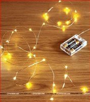 Copper Wire Fairy LED String Lights - 3AA Battery Operated
