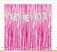 Mehendi Foil Balloon Curtain Kit - Pink