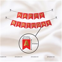 Red with Gold paper fan kit