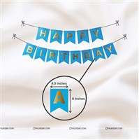 Blue with Gold Paper Fan kit